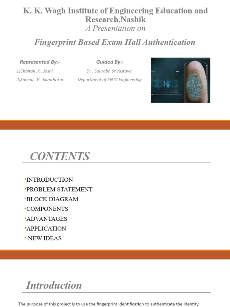 Finger Print Base Exam Hall Ditectio8454 | PDF | Rectifier | Fingerprint