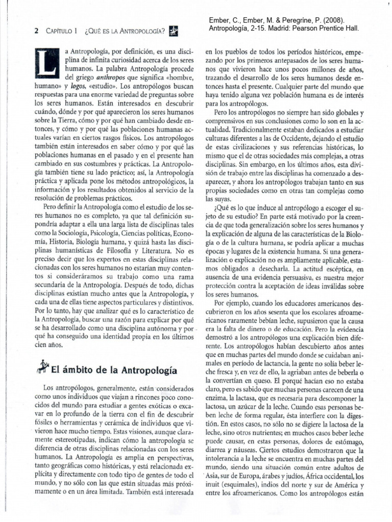 Ember, C. Ember, M. Peregrine, P. (2008) - Antropología. 2-15. Madrid ...