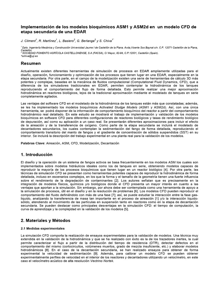 Articulo - Implementacion de Los Modelos Bioquimicos Asm1 y Asm2d en Un ...