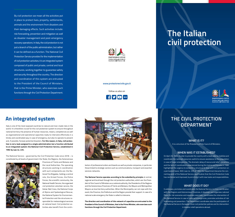 Overview of Italy's Civil Protection System | PDF | Emergency ...