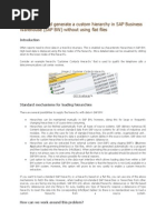 How To Load and Generate A Custom Hierarchy in SAP Business Warehouse