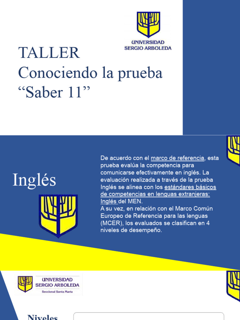 Taller sobre la prueba Saber 11 de Inglés | PDF | Lingüística