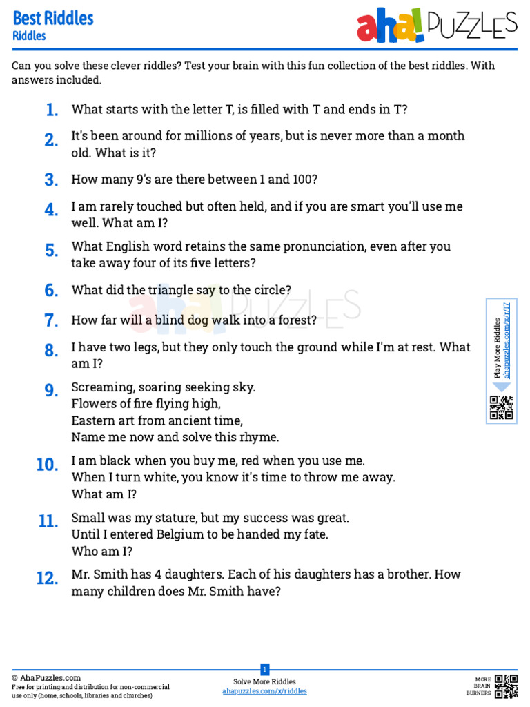 Best Riddles | PDF