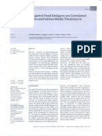 Food IgG and Intima Thickness in Juveniles