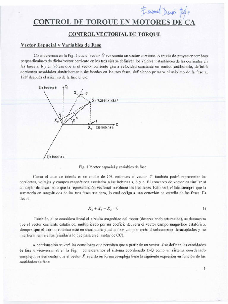 Control de Torque en Motores de CA | PDF | Vector Euclidiano | Esfuerzo ...