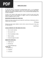 Objective Type Test | PDF | Multiple Choice | Question