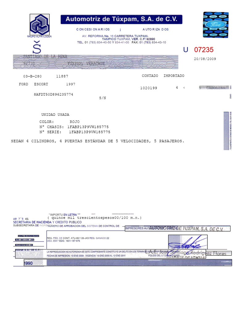 Factura Ford | PDF