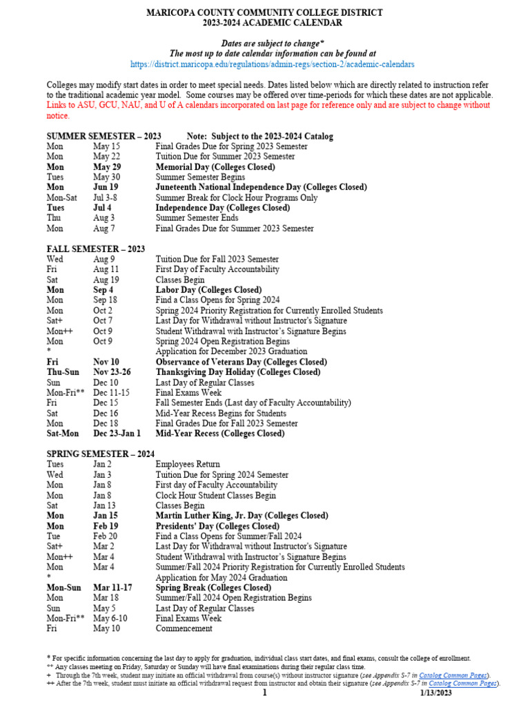 2023-2024 Academic Calendar Overview | PDF | Academic Term | Schools
