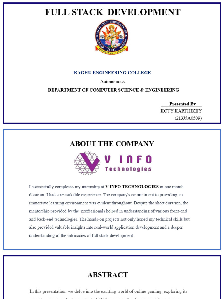 Full Stack Development: Raghu Engineering College | PDF | Computer ...