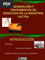 GENERACIÓN Y TRATAMIENTOS DE DESECHOS EN LA INDUSTRIA