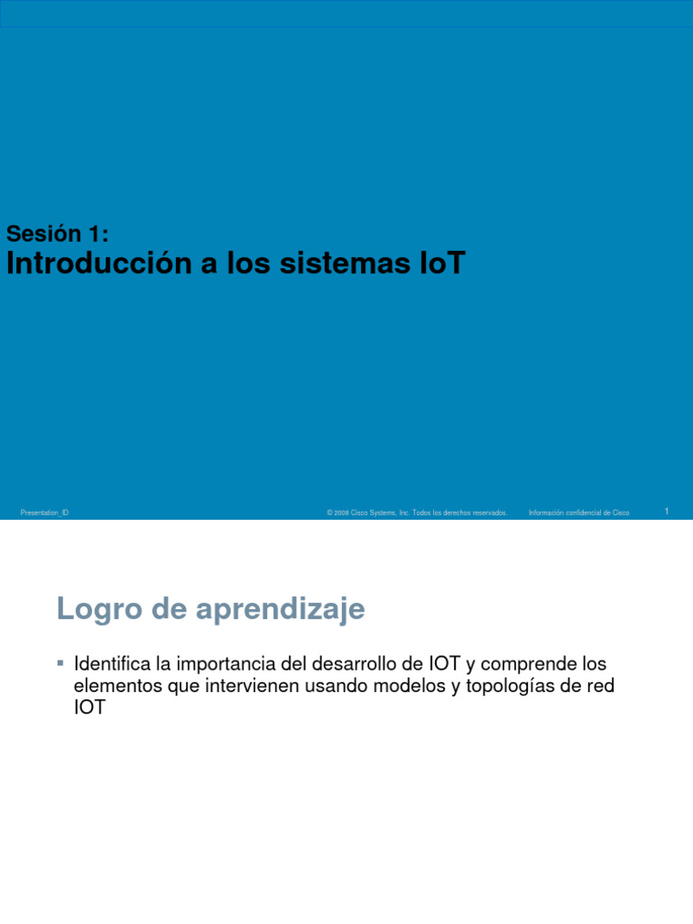 Sesion 1 | PDF | Internet de las Cosas | Red de computadoras