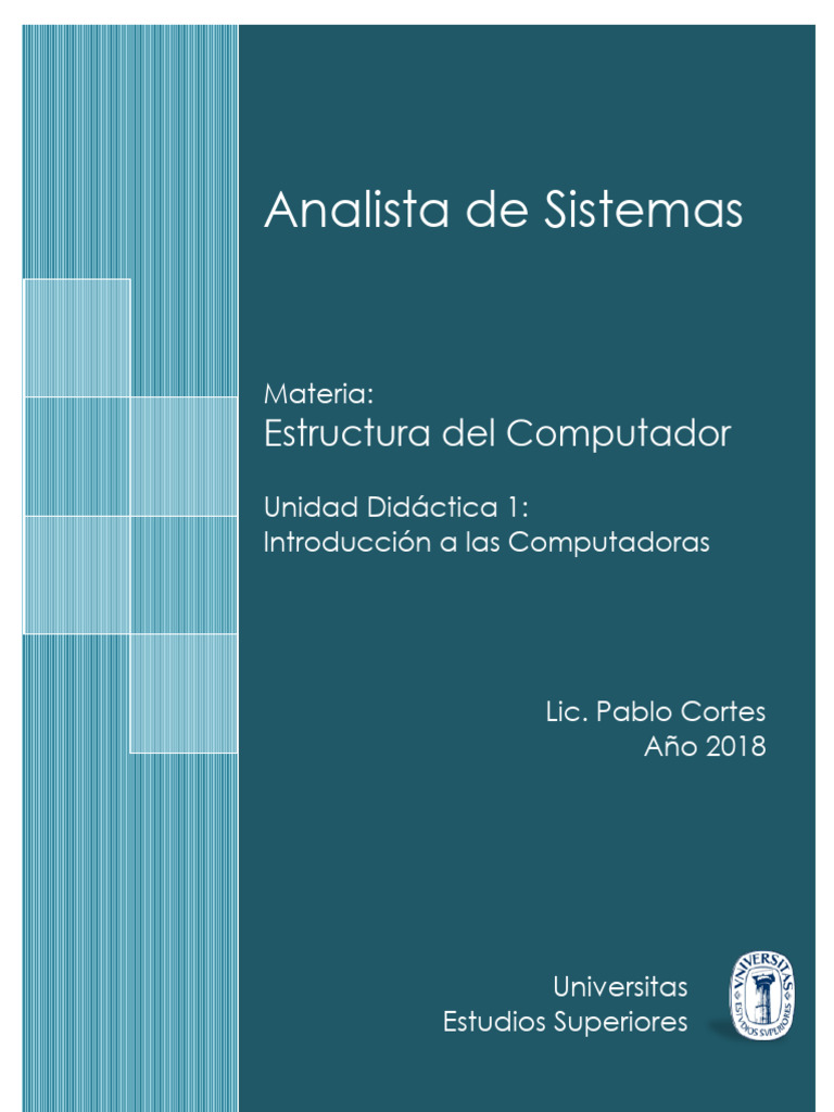 Unidad Didáctica 1 ESTRUCTURA DEL COMPUTADOR | PDF | Hardware de la ...