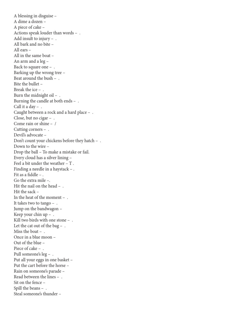 American Idioms | PDF