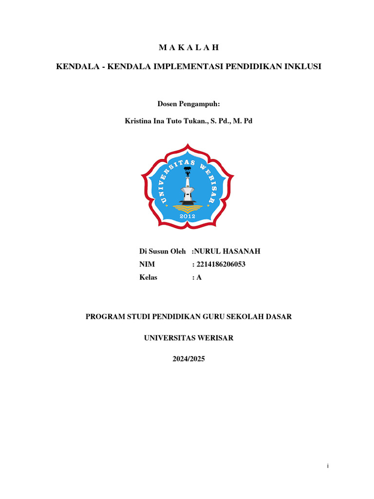Kendala Implementasi Pendidikan Inklusi | PDF | Ilmu Sosial | Kesehatan ...