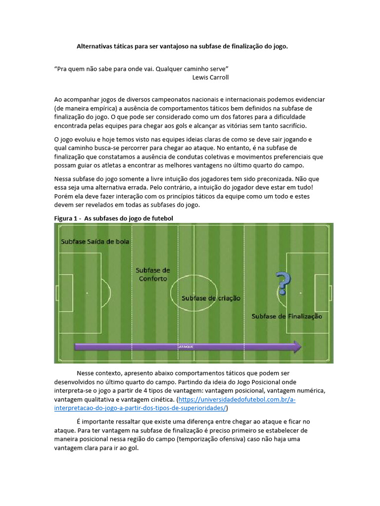 Táticas para Finalização no Futebol | PDF | Esportes e Recreação