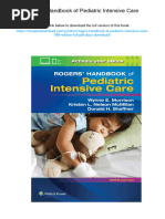 健康・医学 ROGERS' HANDBOOK of Pediatric Intensive Rogers' Handbook of Pediatric Intensive Care: Shaffner MD