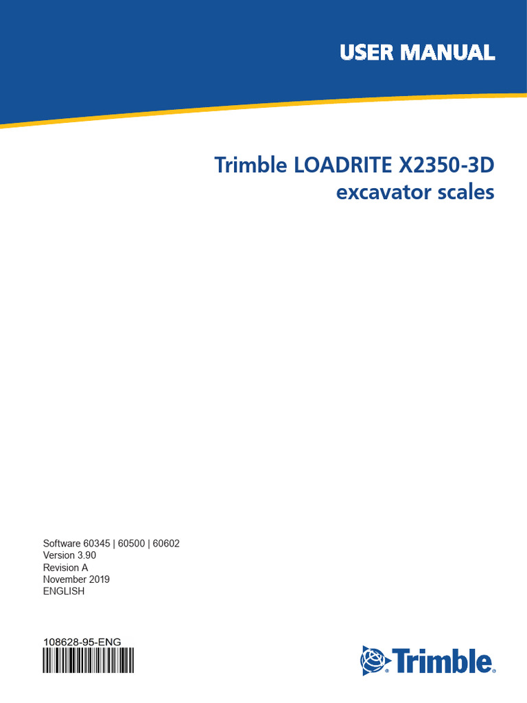 LOADRITE X2350-3D User Manual | PDF | Weighing Scale | Trigger (Firearms)
