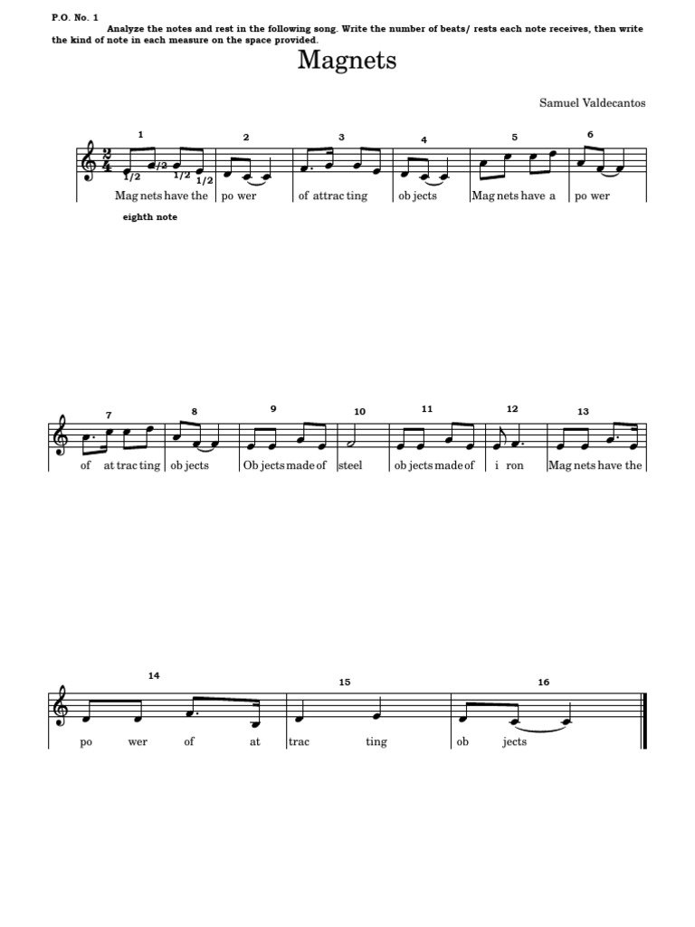 Analyzing Musical Notes and Rests | PDF