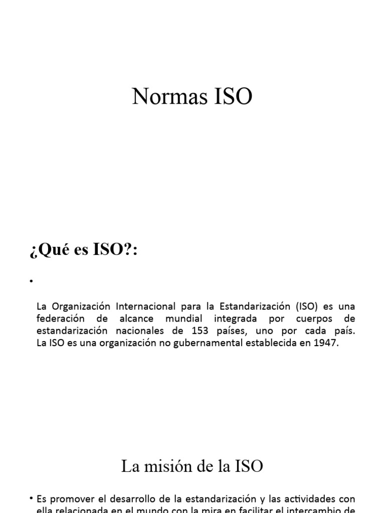 Normas ISO: Guía de Calidad y Gestión | PDF | Calidad (comercial ...