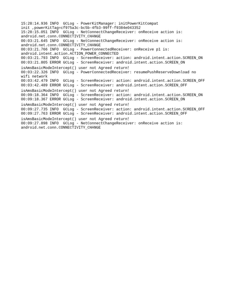 Android Connectivity & Power Log | PDF