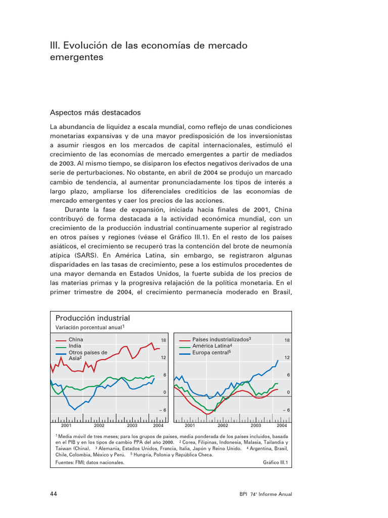 Crecimiento y Desafíos en Economías Emergentes | PDF | Inflación | Deuda