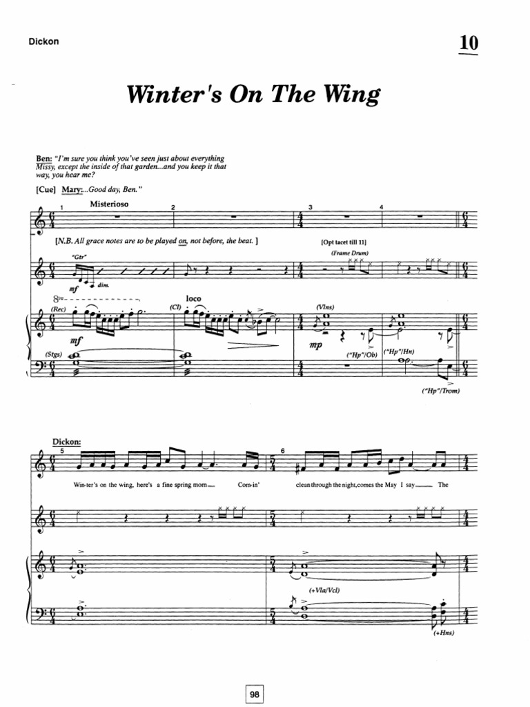 Winter s on the wing from the secret garden pdf