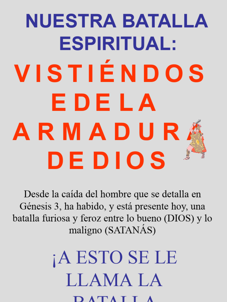 Armadura de Dios en la Batalla Espiritual | PDF | Salvación | Satán