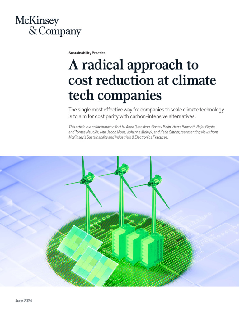 Cost Reduction Strategies for Climate Tech | PDF | Climate Change ...