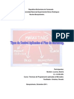 Tipos de Control Aplicadas Al Mercadeo.