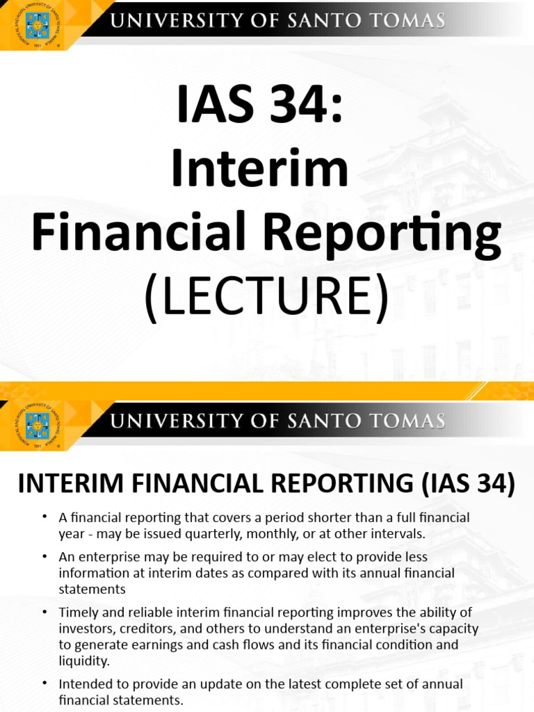 IAS 34: Overview of Interim Financial Reporting | PDF | Financial ...
