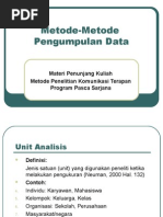 Download metode-metode pengumpulan data by Communication Management UI SN7573903 doc pdf