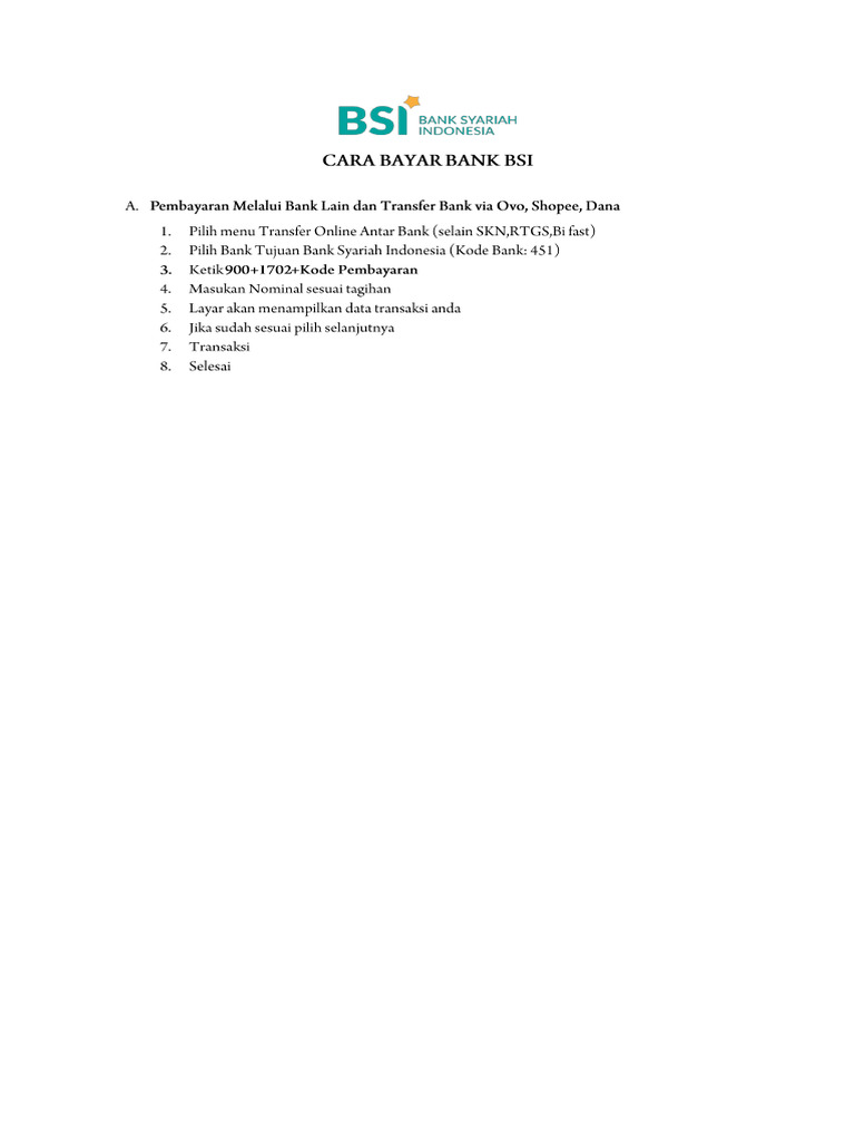 Cara Bayar RSHLN | PDF