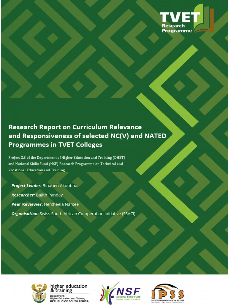 Ipss 2 3 curriculum relevance and responsiveness final report research