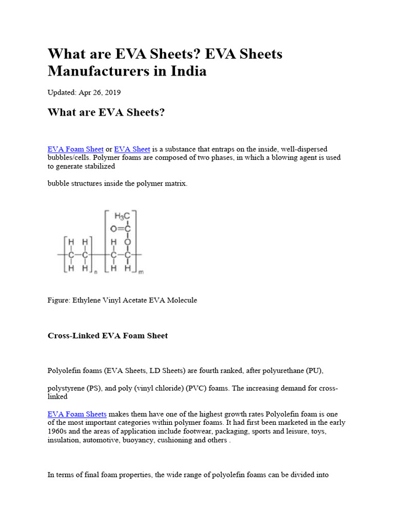 EVA Sheet Manufacturing Overview | PDF | Building Engineering ...