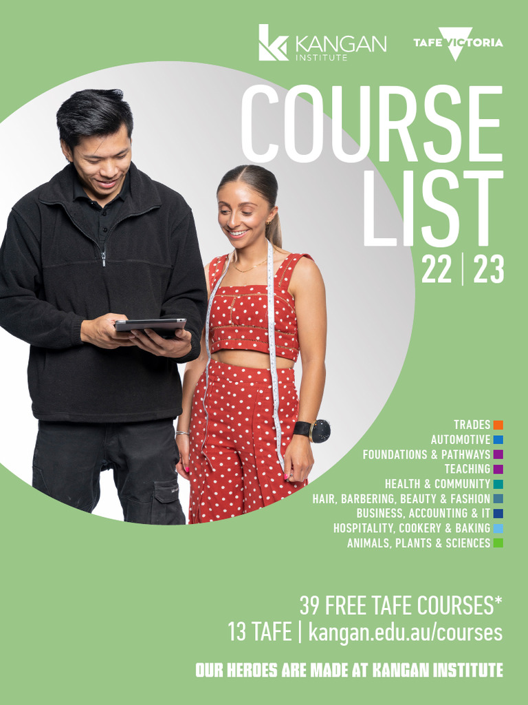 Kangan Institute Free TAFE Course List | PDF | Academic Certificate ...