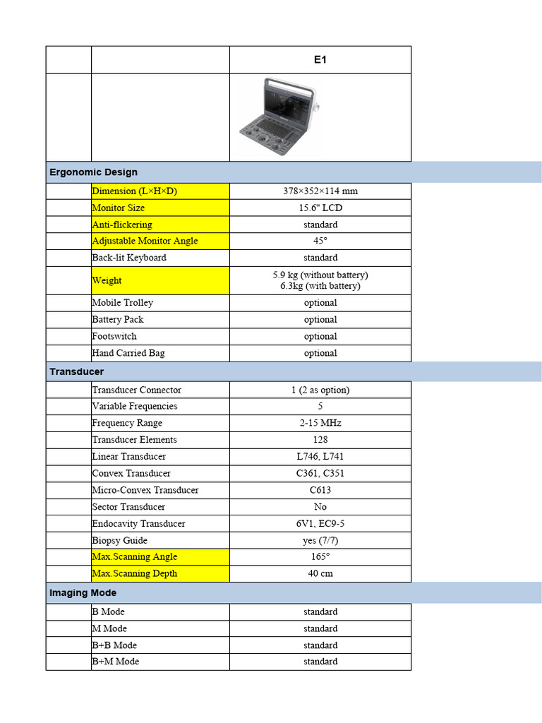 Comparison Chart Template 06 | PDF | Computer Monitor | Information And ...
