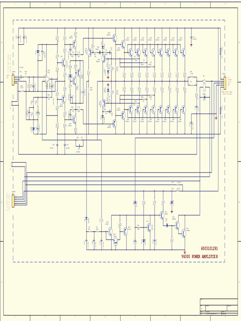 V4000 Power Amplifier Schematic | PDF | Audio Engineering | Sound ...