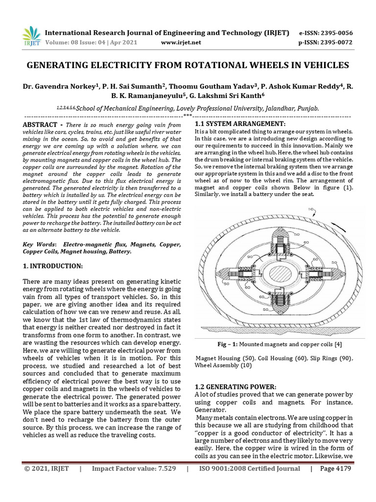 Generating Electricity From Rotational W | PDF | Inductor | Electrical ...