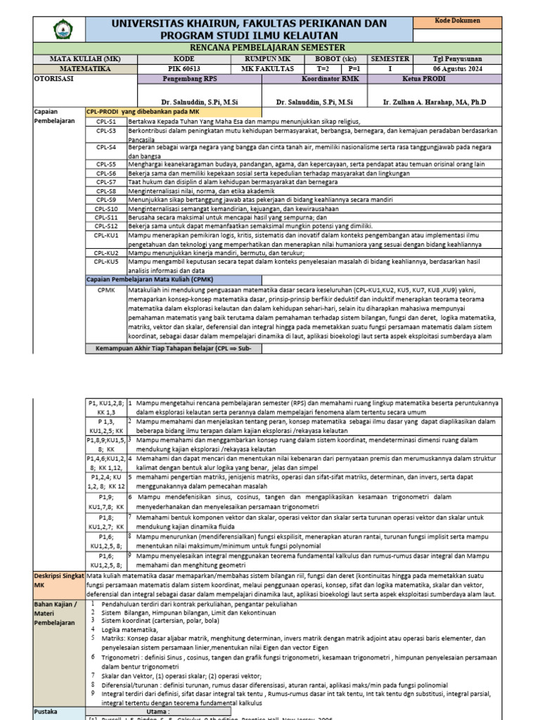 Rps Matematika Ik 2025 2025 1 Ok Pdf