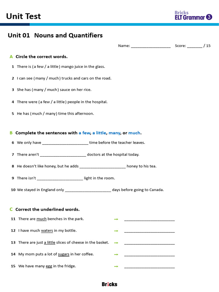 Bricks ELT Grammar - L3 - Grammar Charts | PDF | Grammar | Syntax