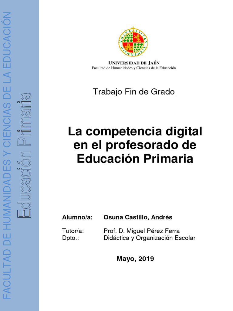 Osuna Castillo Andrs TFG Educacin Primaria | PDF | Enseñando | Maestros