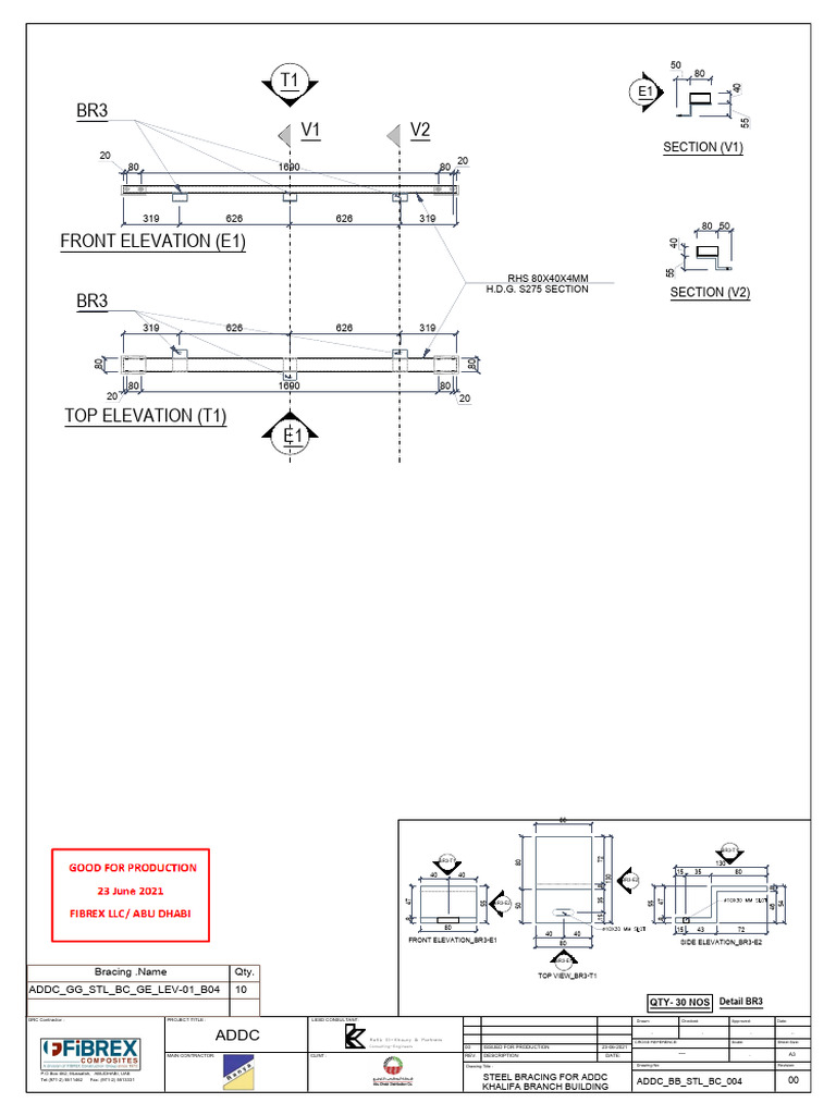 Steel Bracing Design for ADDC Project | PDF
