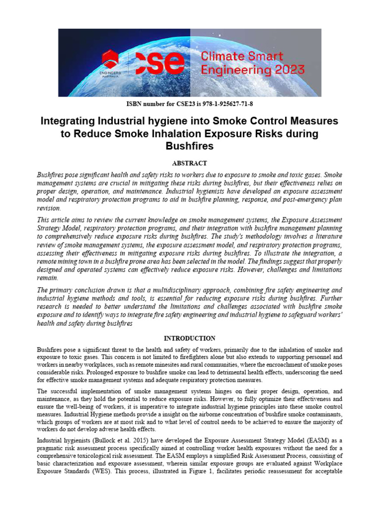 Integrating Industrial Hygiene Into Smoke Control Measures To Reduce ...