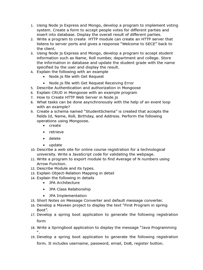 Node.js and Spring Boot Development Guide | PDF | World Wide Web ...