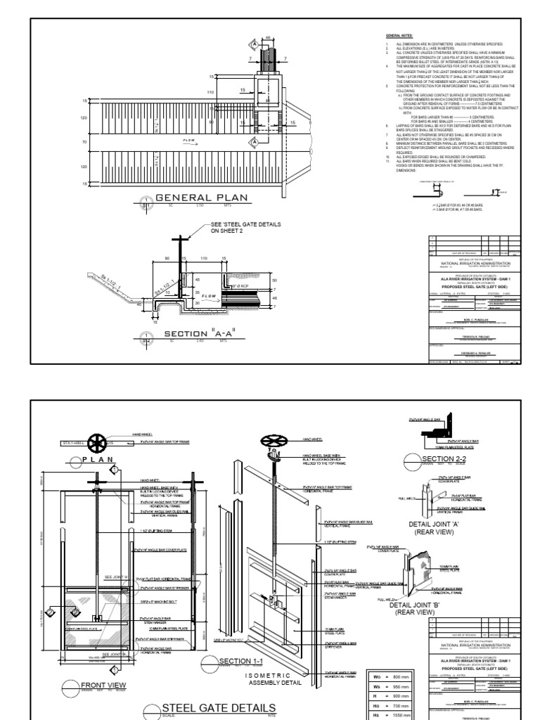 Steel Gate Specifications for Irrigation | PDF | Concrete | Building ...