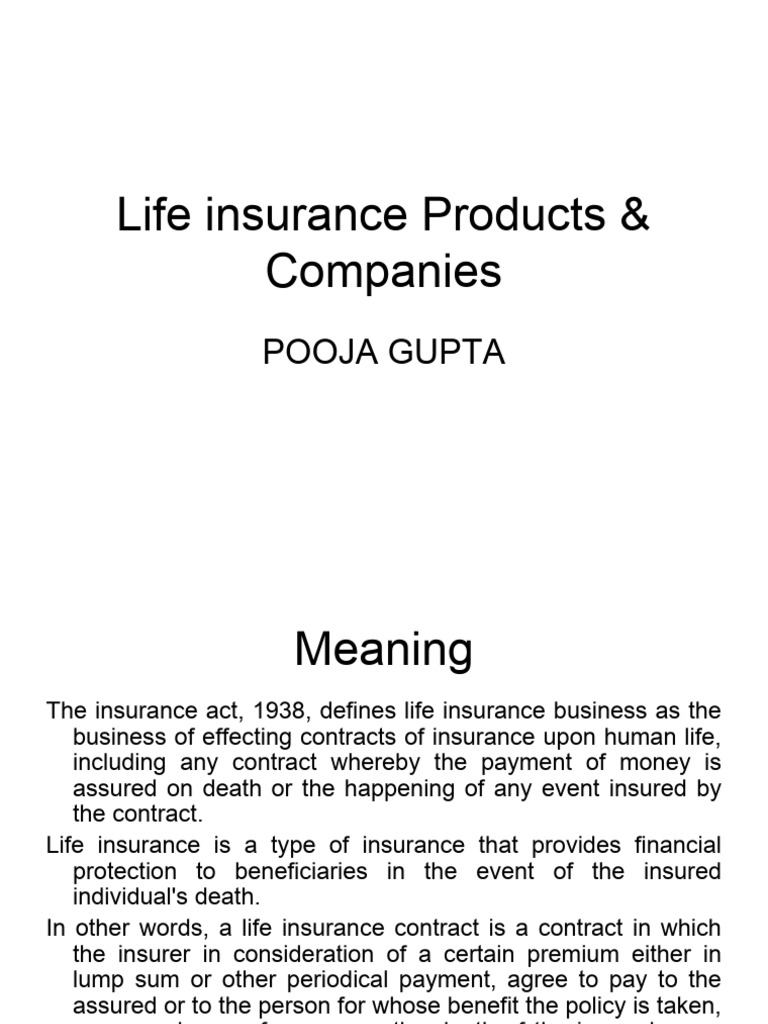 Life Insurance Products and Benefits | PDF | Life Insurance | Insurance