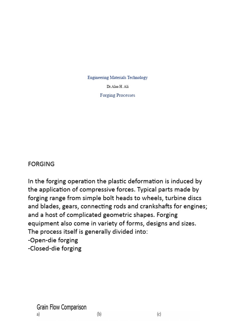 Forging Processes Pp Pdf Forging Materials Science