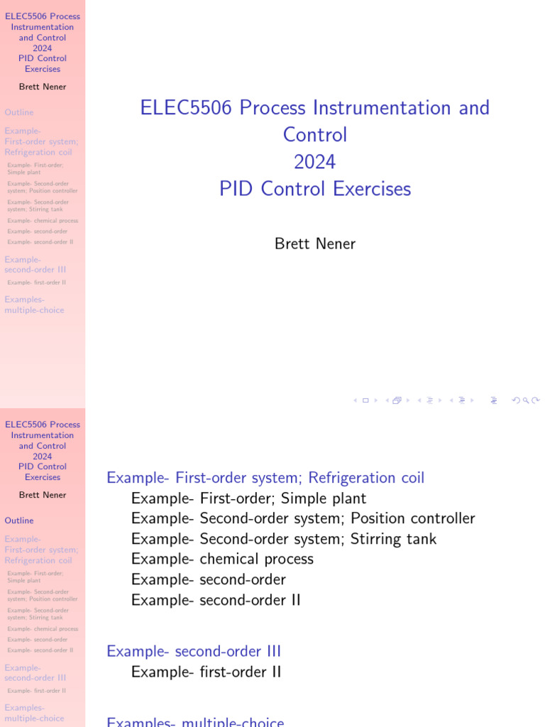 Week8 Slides PID Exercises | PDF | Control Theory | Damping