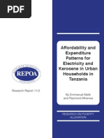 Affordability and Expenditure Patterns for Electricity and Kerosene in Urban Households in Tanzanian