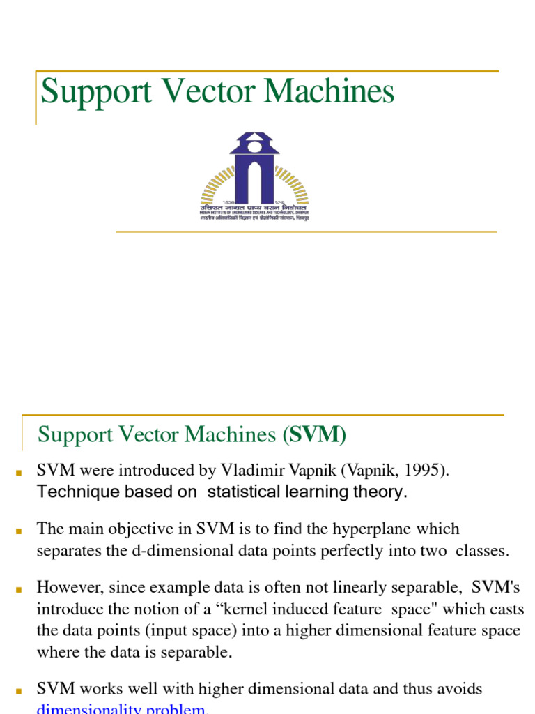 Final - Support Vector Machine - Class - Modifie | PDF | Support Vector ...